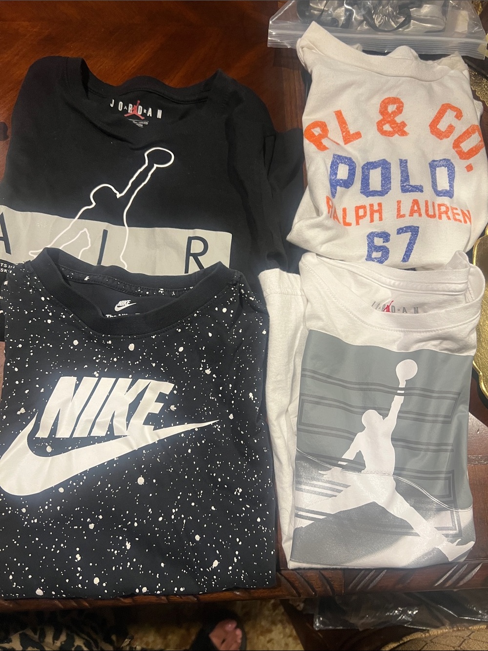 4 kids size small shirts , multiple items
